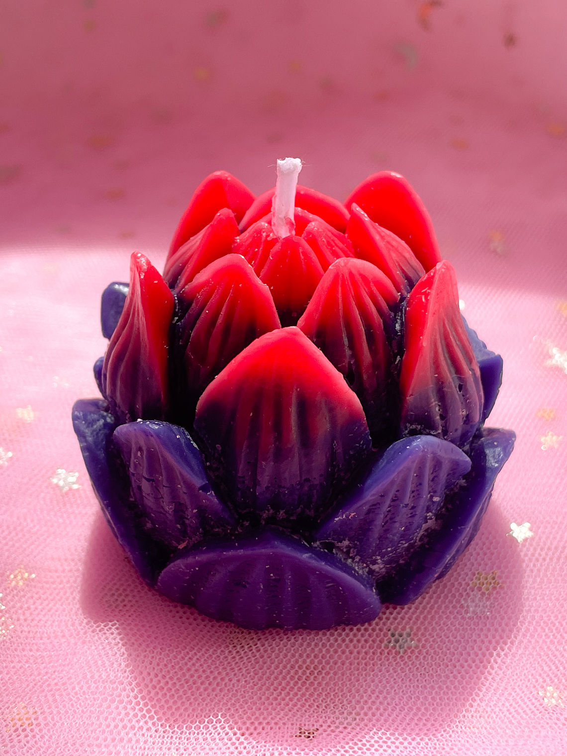 Vela energética flor de loto morada  1