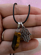 Colgante mano de Fátima ojo de tigre  - Miniatura 1