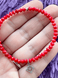 Pulsera roja nudo de bruja 4mm - Miniatura 2