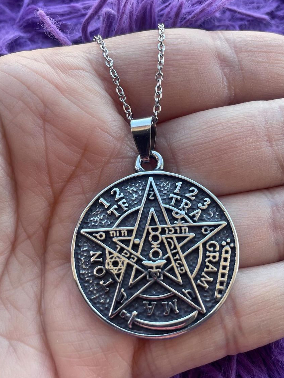 Collar tetragramaton acero inoxidable  1