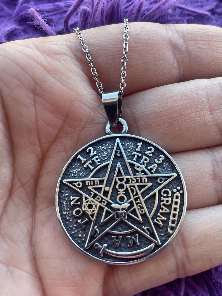 Collar tetragramaton acero inoxidable  1