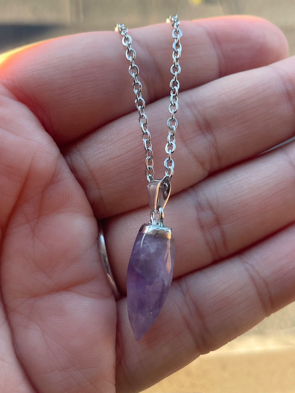 Punta amatista acero inoxidable  1