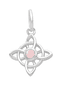 Colgante nudo de bruja cuarzo rosa plata 925