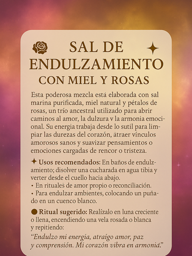 Sal de baño para endulzamientos  2