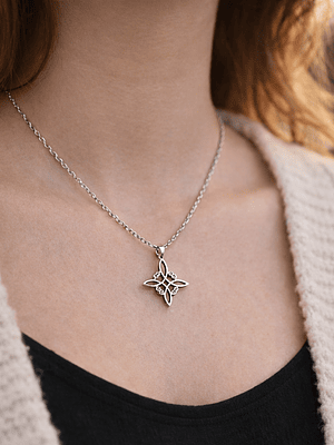 Collar nudo de bruja acero inoxidable 