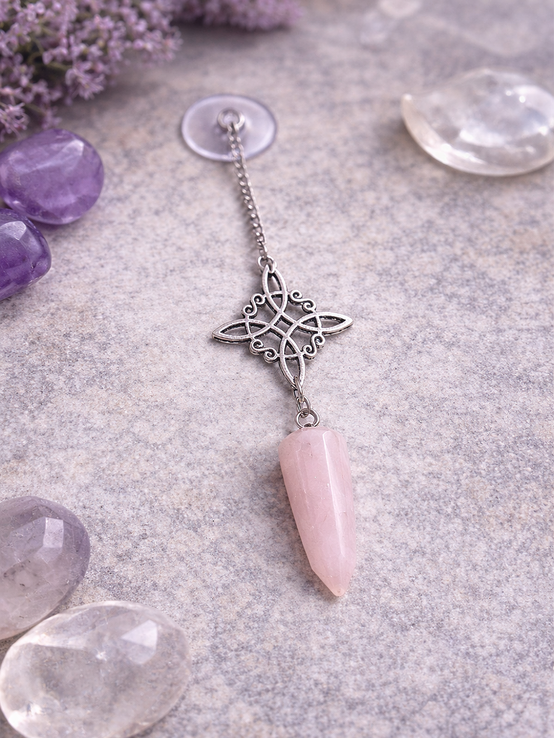 Colgante nudo de bruja cuarzo punta  2