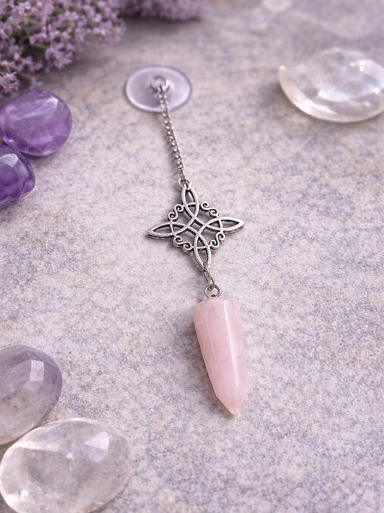 Colgante nudo de bruja cuarzo punta  2