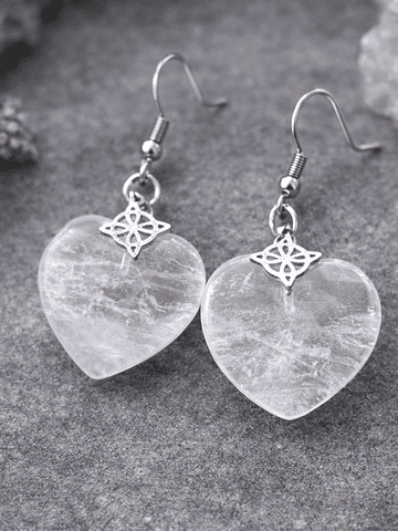 Aros nudo de bruja cuarzo cristal 