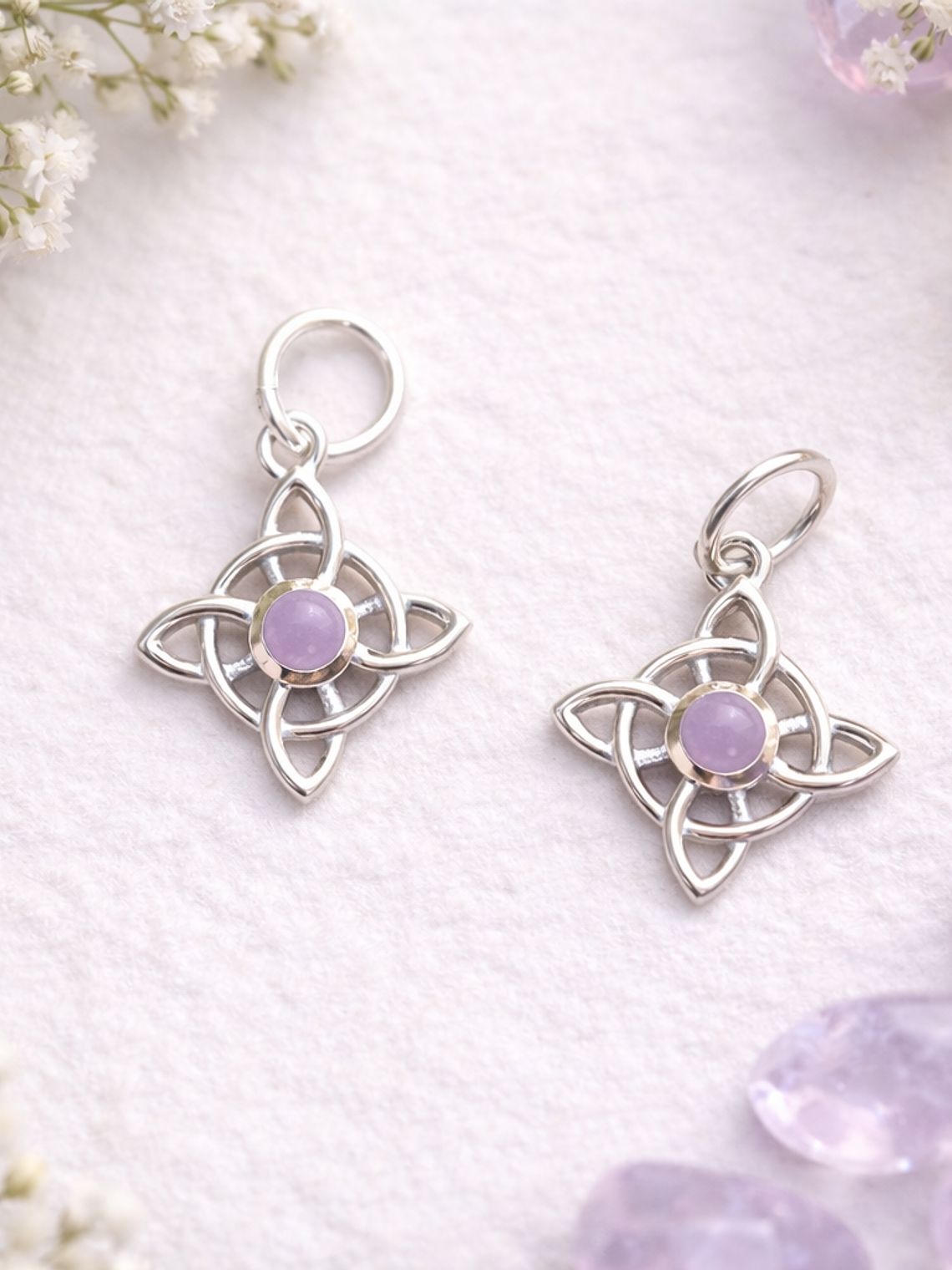 Colgante nudo de bruja cuarzo rosa plata 925 1