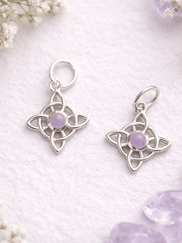 Colgante nudo de bruja cuarzo rosa plata 925