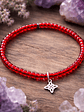 Pulsera protección roja nudo de bruja mostacilla  - Miniatura 1