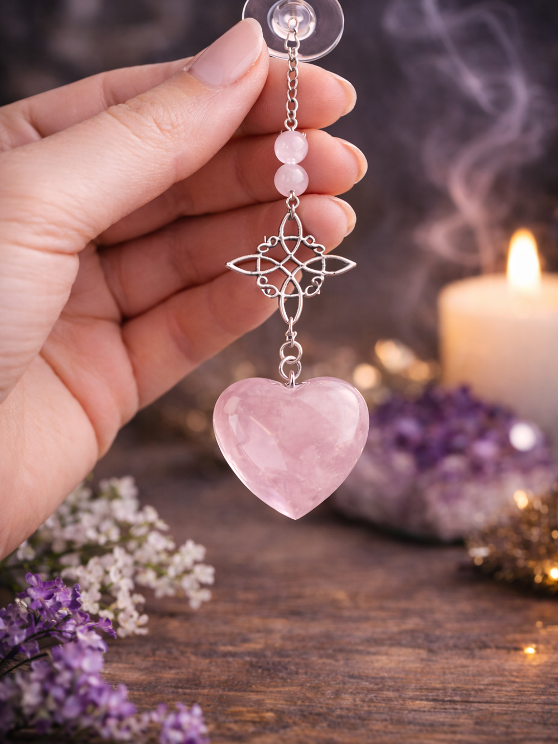 Colgante nudo de bruja corazón  3