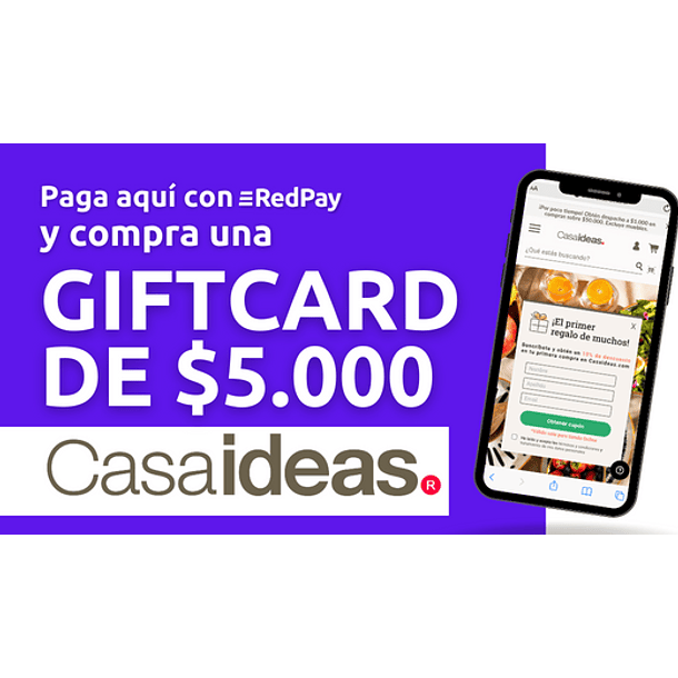 Giftcard $5.000 en Casa Ideas