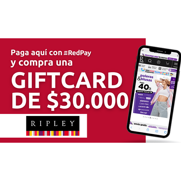 Giftcard $30.000 en Ripley