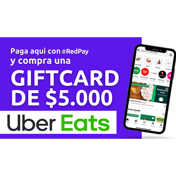 Giftcard $5.000 en Uber Eats