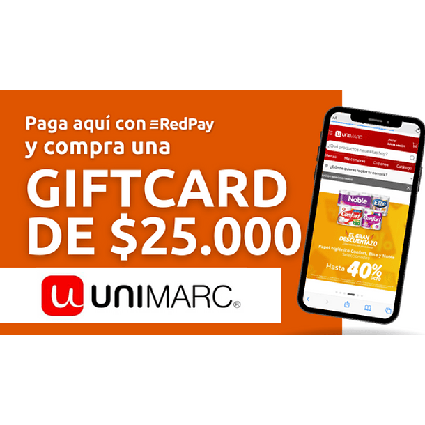 Giftcard $25.000 en Unimarc
