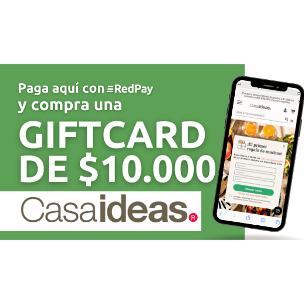 Giftcard $10.000 en Casa Ideas