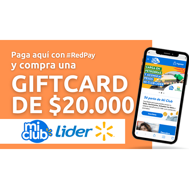 Giftcard $20.000 en Mi Club Líder