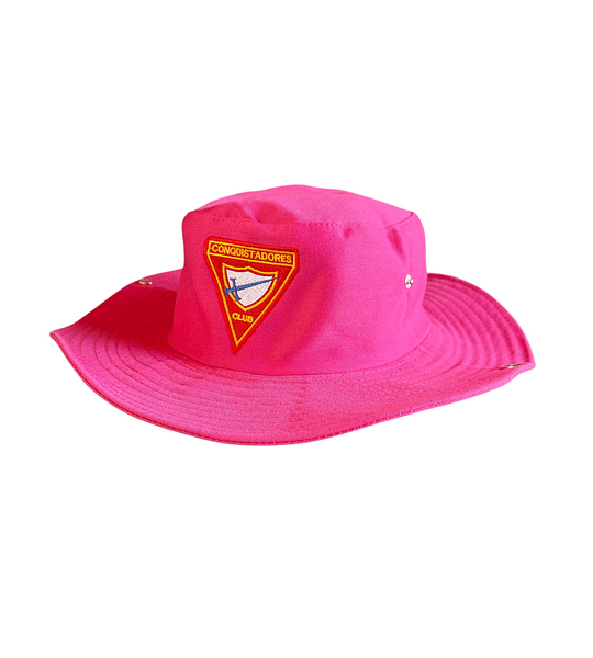 Sombrero australiano conquistador fucsia