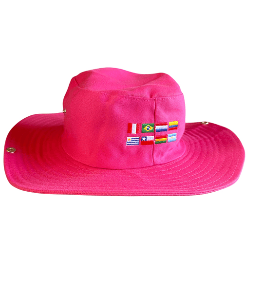 Sombrero australiano conquistador fucsia