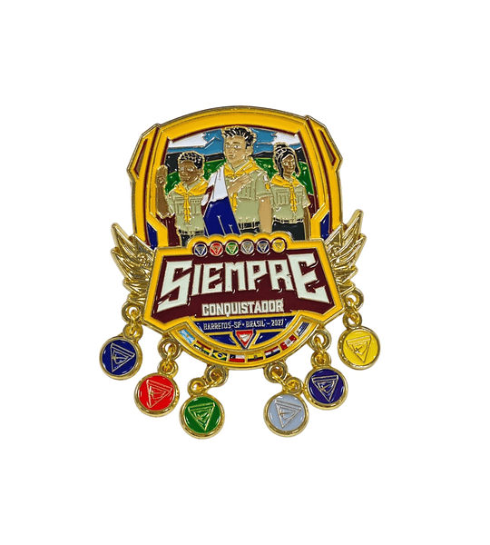 Pin VI campori sudamericano botones colgando