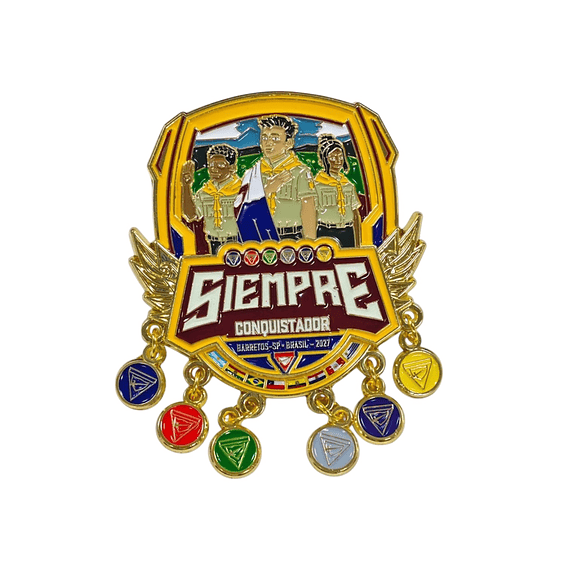 Pin VI campori sudamericano botones colgando