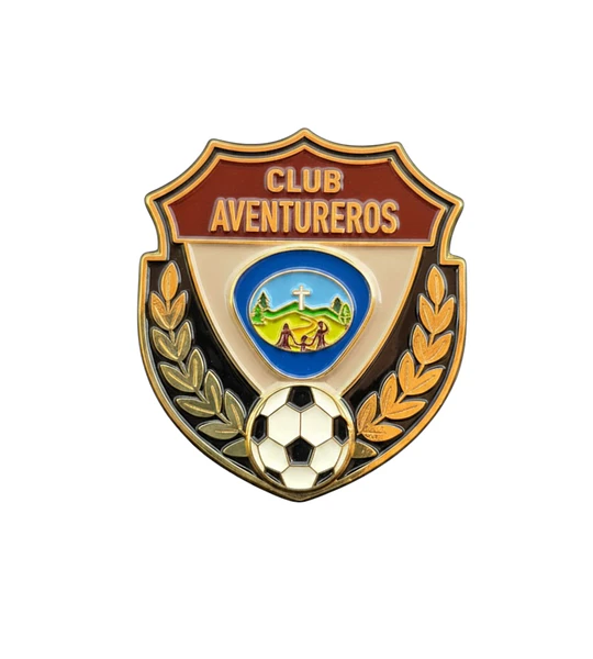 Pin futbolero aventurero escudo
