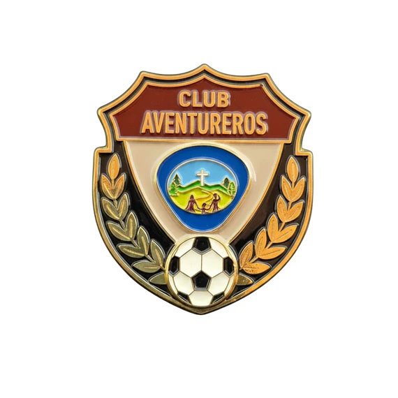 Pin futbolero aventurero escudo