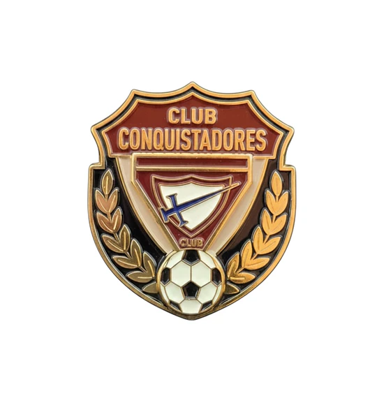 Pin futbolero conquistador escudo