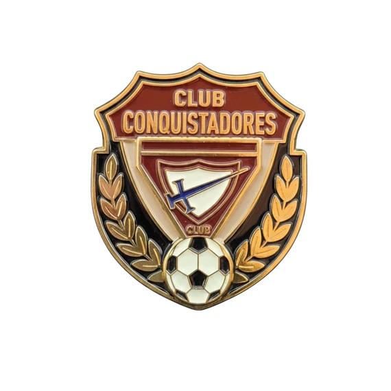 Pin futbolero conquistador escudo