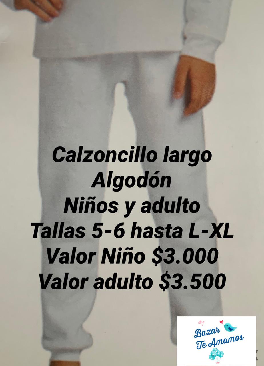 Calzoncillo largo algodón blanco