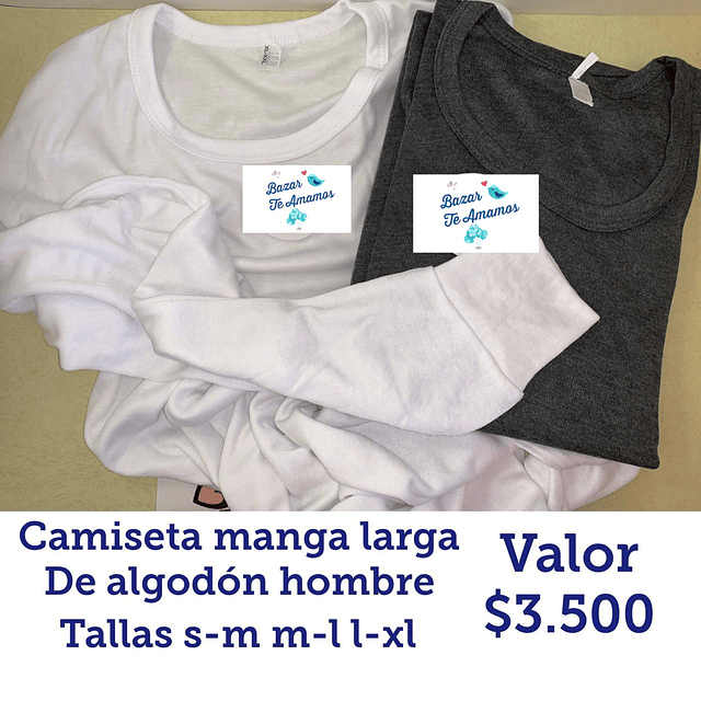 Camisetas manga larga hombre