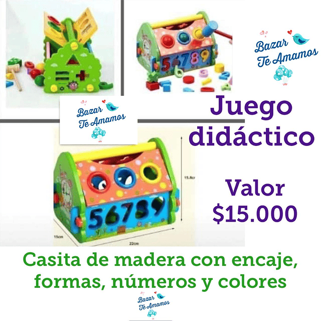 Juego didáctico: Casita de madera