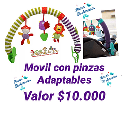 Móvil con pinzas adaptables