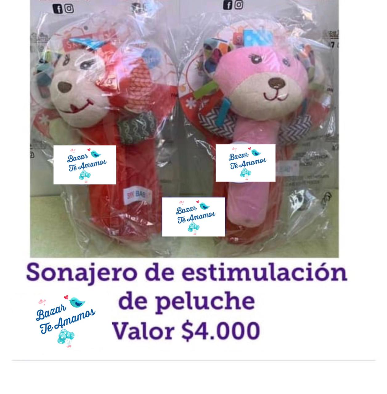 Sonajero de estimulación de peluche