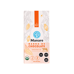 Chocolate orgánico 70% cacao 100gr