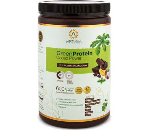Green Protein Sabor Cacao Power, Proteína Vegana, 600 g