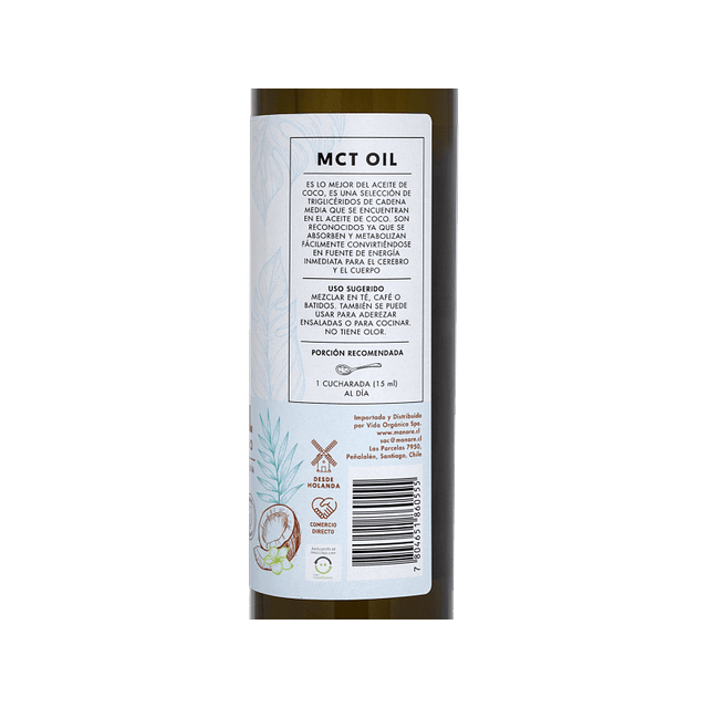 Aceite de coco MCT 250 ml