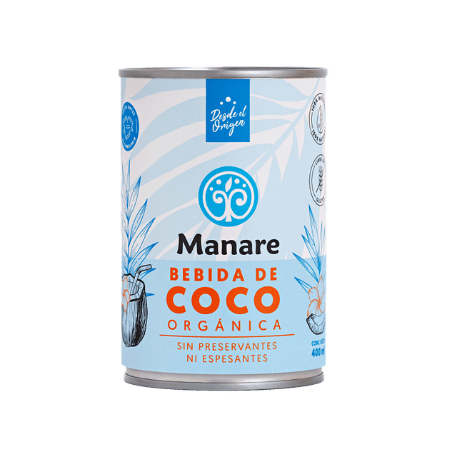 Bebida de coco orgánica liquida 400ml