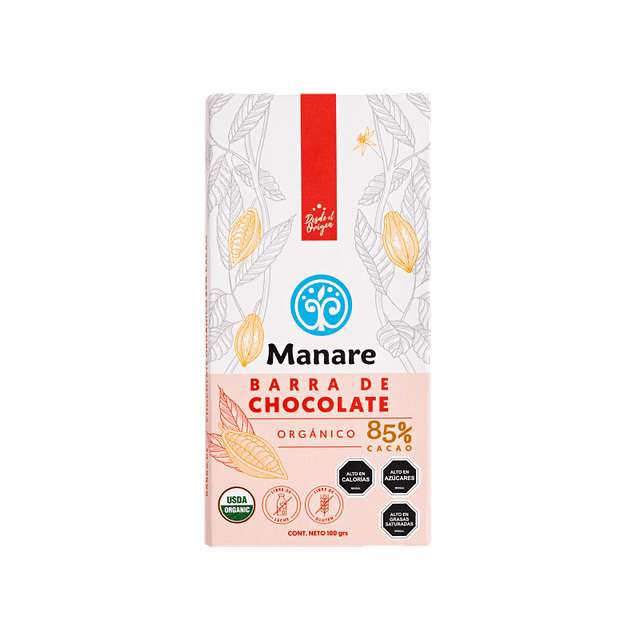 Chocolate orgánico 85% cacao 100gr