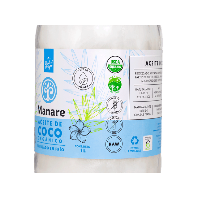 Aceite de coco orgánico 1LT MANARE 