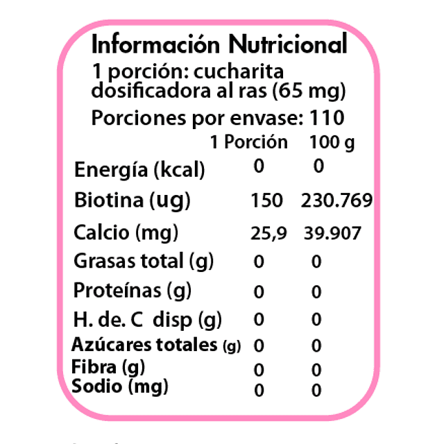 BIOTINA 110 porciones 