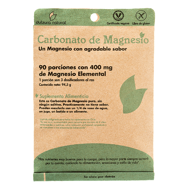 Carbonato de magnesio 90 porciones 