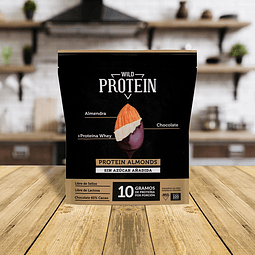 Wild protein almonds sin azúcar añadida 100gr 