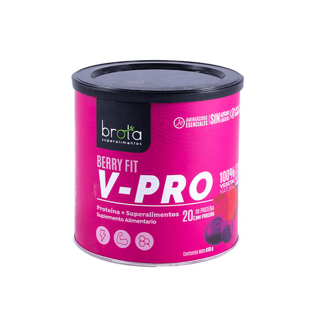 Proteina vegetal Berry Fit 650gr