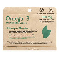 Omega 3:  30 cápsulas veganas 