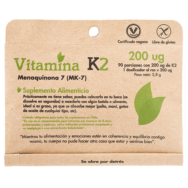 Vitamina K2 90 porciones 