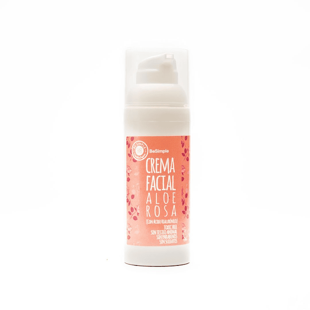 Crema facial orgánica aloe rosas con acido hialurónico 50ml 