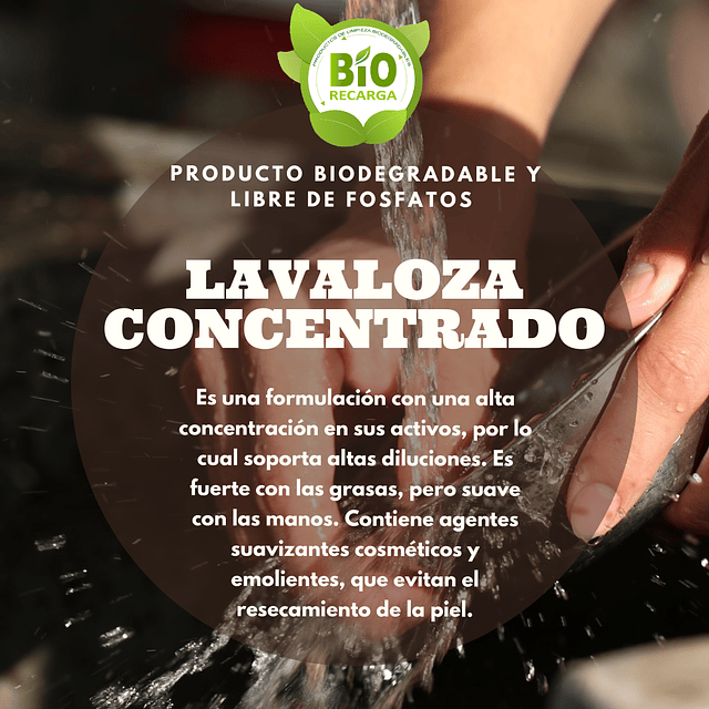 LAVALOZA  CONCENTRADO BIODEGRADABLE (Venta a granel  X litros) 
