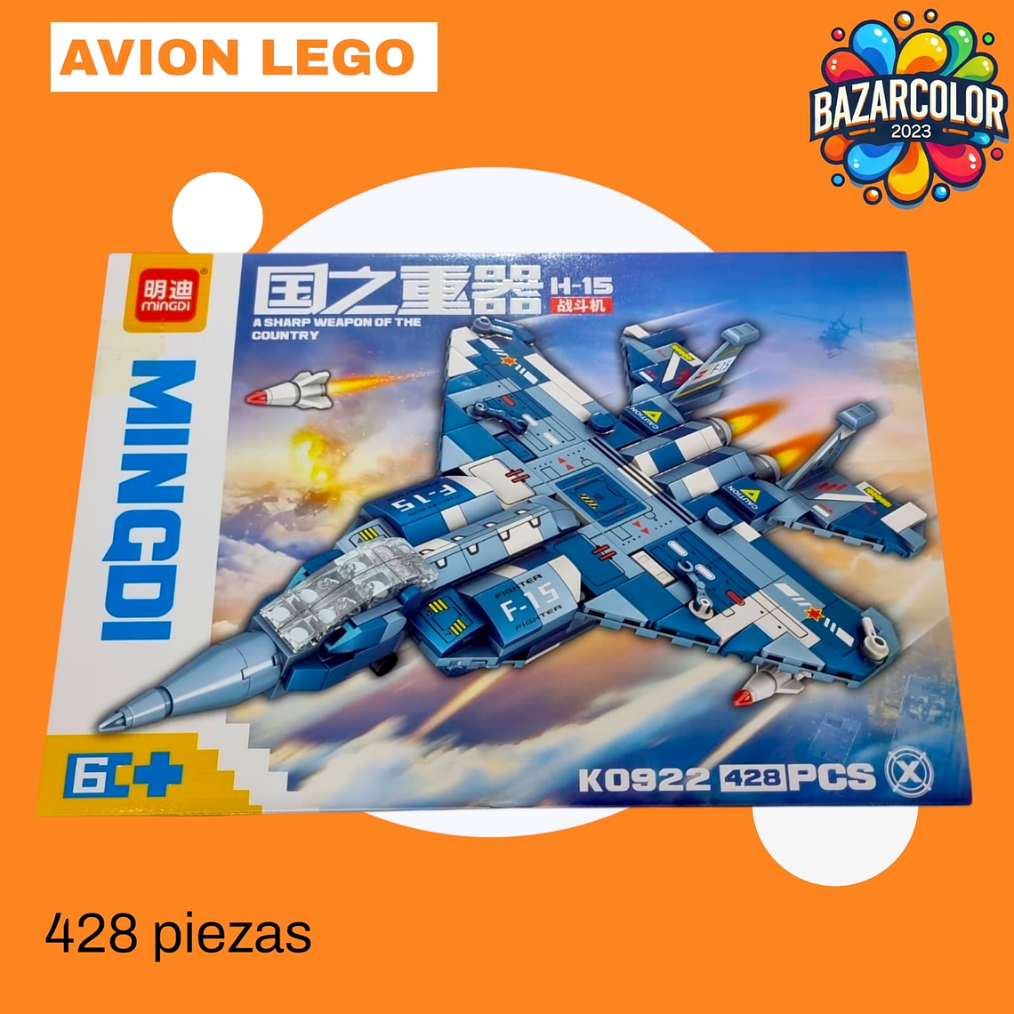 Avion F15 Modelo ko922 azul  1